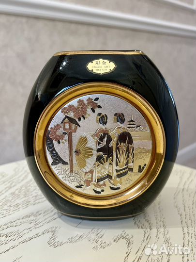 Ваза Chokin Art 1974 год золото 24 карат