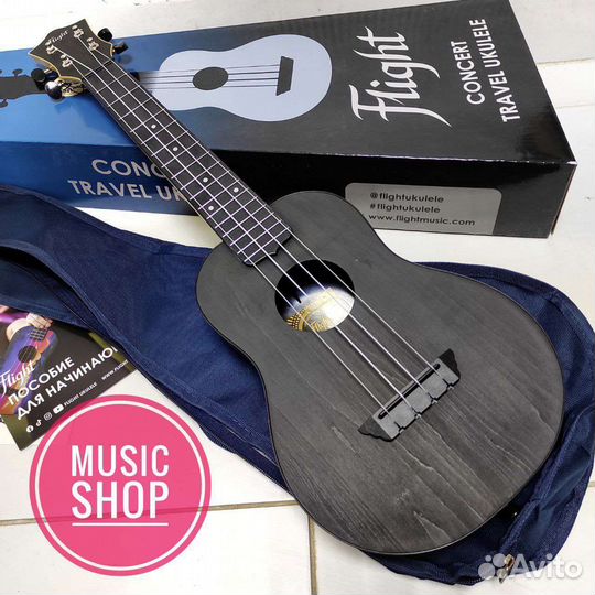 Укулеле flight концерт новая с чехлом