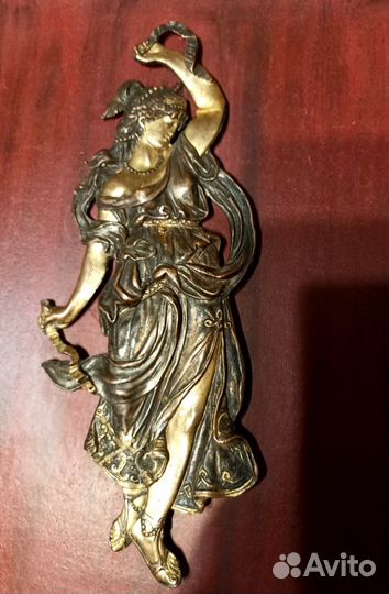 Старинное панно, латунь, бронза