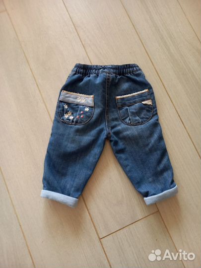 Джинсы для девочки 6-9 мес