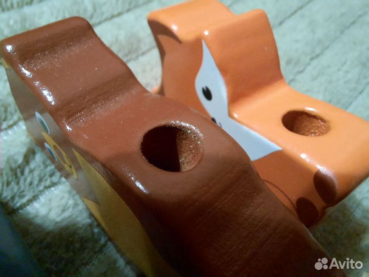 Игрушка шнуровка деревянная