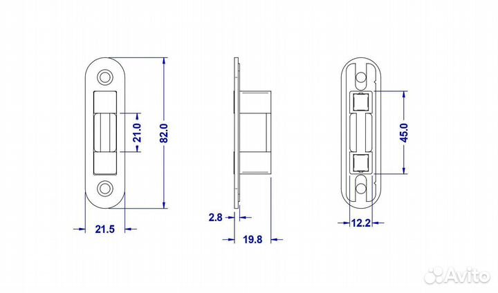 Магнитная ответная часть для замков