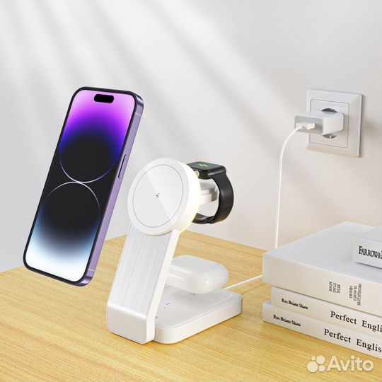 Складная беспроводная зарядная станция 3в1 Mivo MW