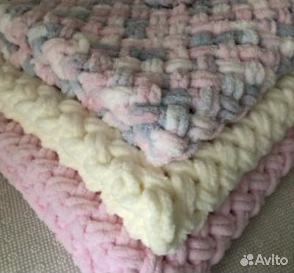 Плед детский вязаный ручная работа