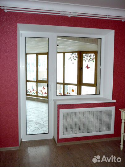 Дверь балконная с обшивкой