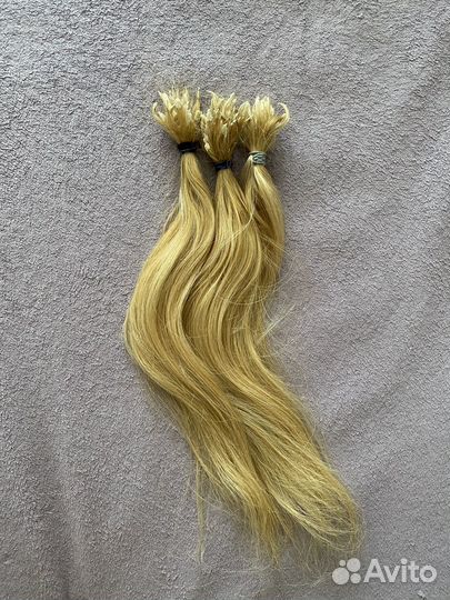 Волосы для наращивания 45 см блонд