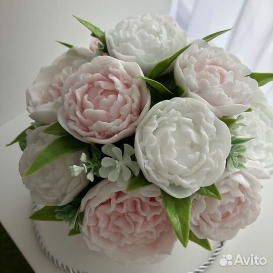 Букет цветов из мыла Мыло ручной работы «пионы»