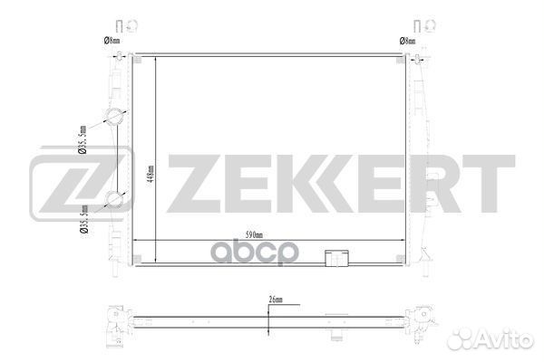 Радиатор охл. дв Nissan Qashqai (J10 ) 07- mk