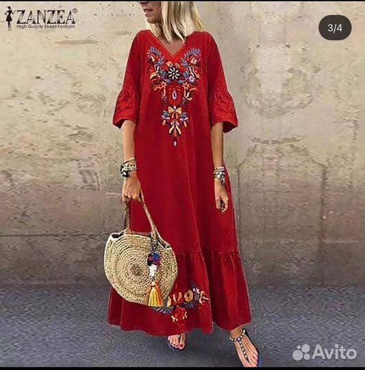 Платье этно стиль (size-48/50/52/54/56/58)