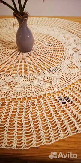 Скатерть кружевная, вязаная крючком