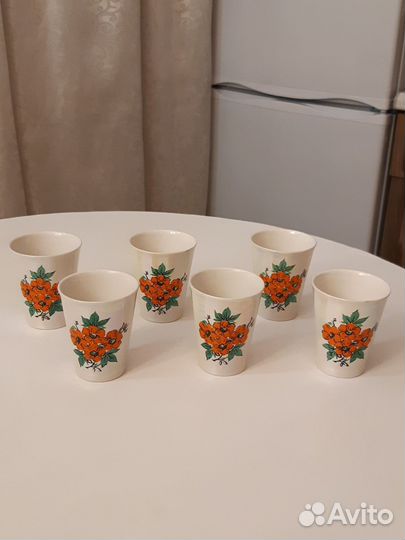 Набор керамических стаканов. СССР. 150 мл