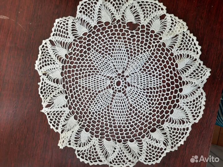 Салфетка вязанная крючком ажурная СССР