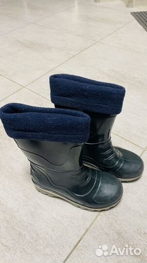 Сапоги резиновые с флисовым носком, размер 27