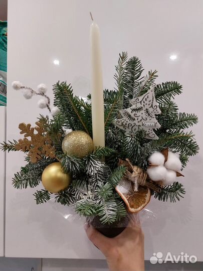 Новогодний венок на стол