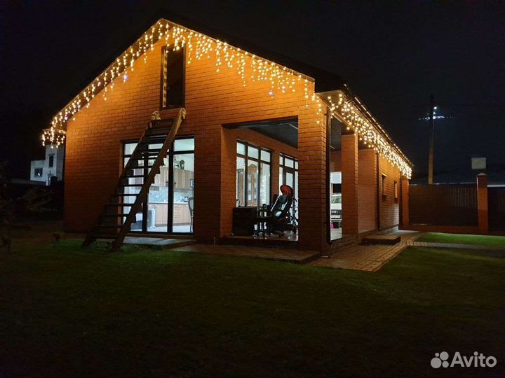 Установка гирлянд 