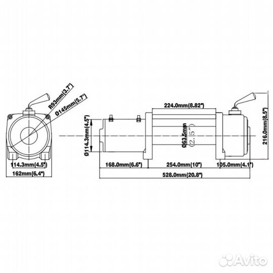 Лебедка электрическая 4revo серии SRX 12V 9500 lbs