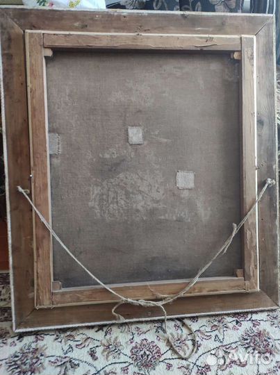 Старинная картина маслом на холсте, подлинник