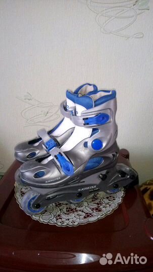 Коньки роликовые раздвижные размер 30-33