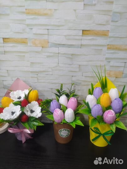 Мыло ручной работы, цветы, гипсовые изделия, свечи