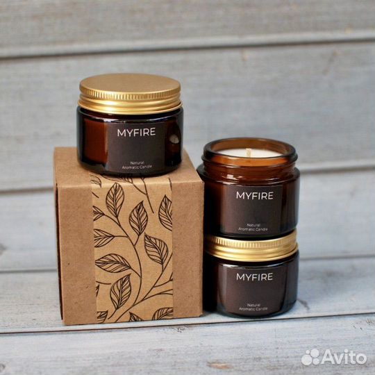 Ароматическая свеча соевая натуральная аромасвеча