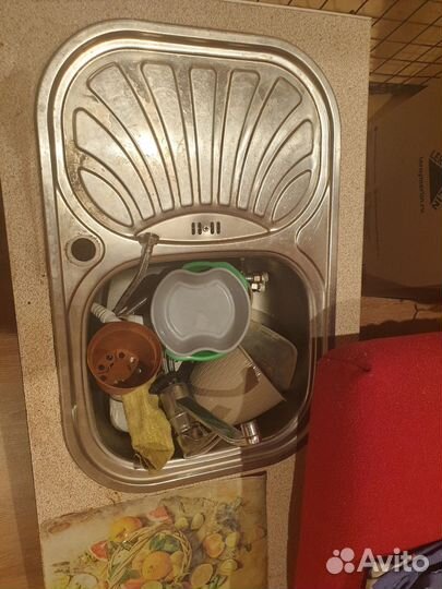 Мойка для кухни из нержавейки бу, со смесителем