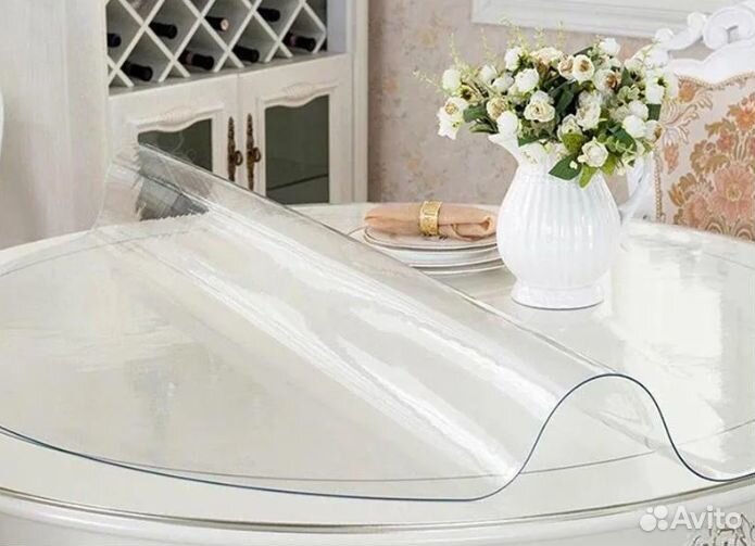 Клеенка силикон прозрачная 2мм D 90см