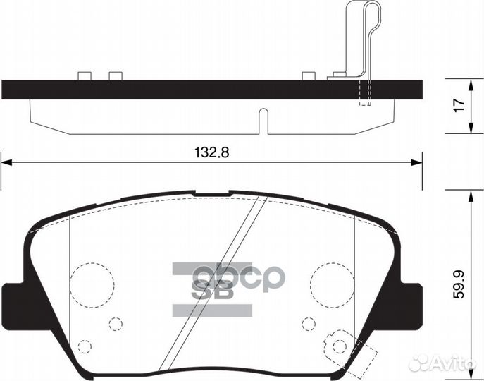 SP1545SNS колодки дисковые передние\ Kia Quoris