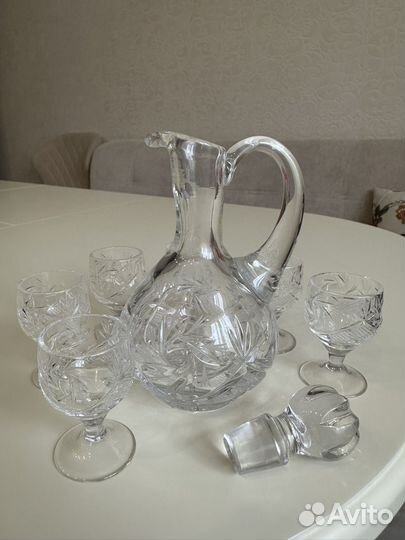 Neman Хрустальный сервиз: графин и 6 рюмок