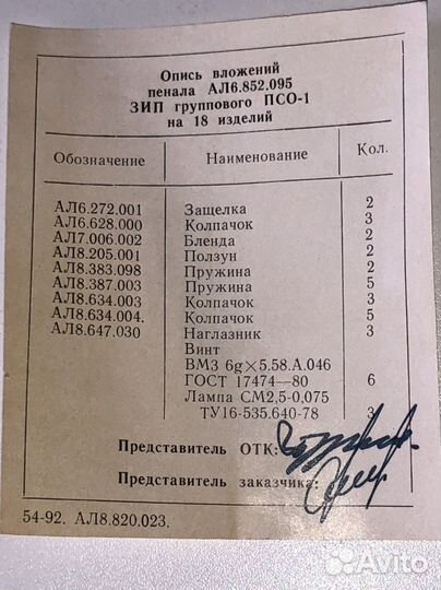 Групповой зип псо-1