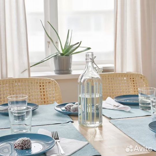 Икеа Коркен Кorken Бутылка с крышкой, 1 литр, узор