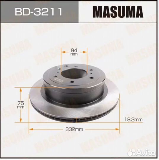 Диск тормозной задний pajero 4
