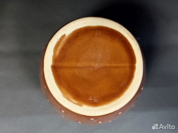 Стакан керамический 250 мл коричневый 8 см