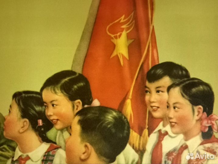 Лэй Фэн рассказывает революционные истории- плакат