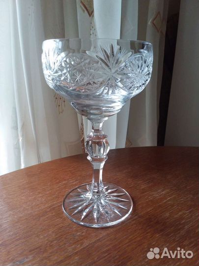 Ваза конфетница на ножке хрусталь СССР