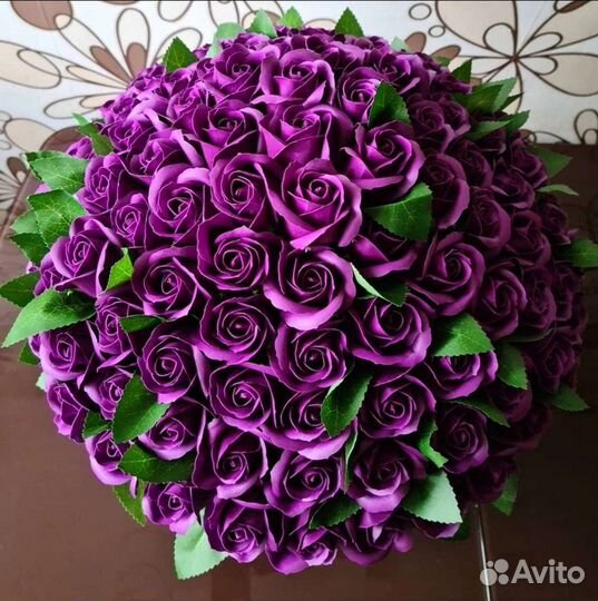 Букет из мыльных роз