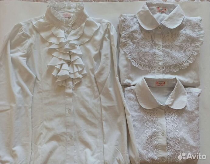 Блузки детские р. 134. Цена за 3 шт