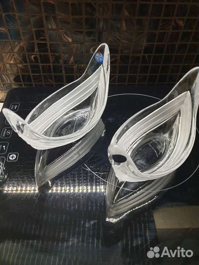 Хрустальная ладья,ваза для цветов