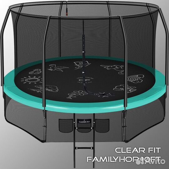 Каркасный батут Clear Fit FamilyHop 12Ft