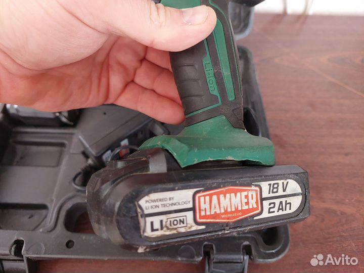 Аккумуляторная дрель Hammer