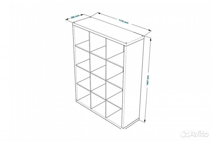 Стеллаж IKEA каллакс 12 ячеек белый фора икеа