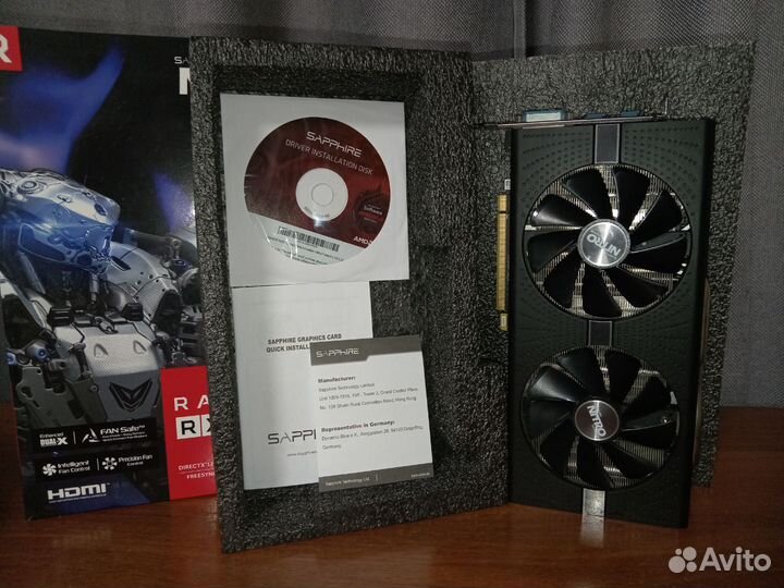 Видеокарта RX590 8gb Sapphire Nitro+