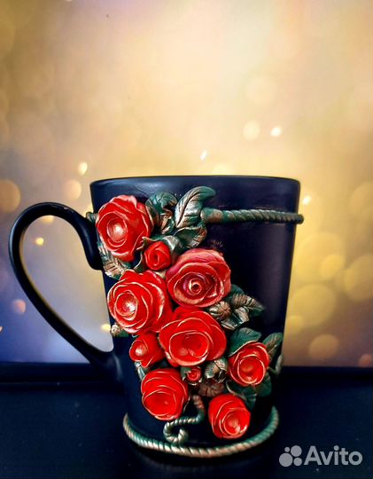 Кружки с декором из полимерной глины