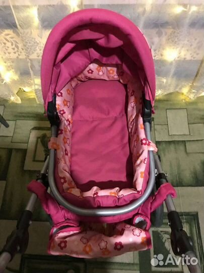 Детская игрушечная коляска, кроватка, кукла