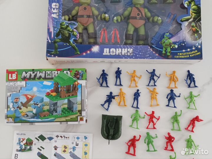 Minecraft lego и черепашки Ниндзя пакет игрушки