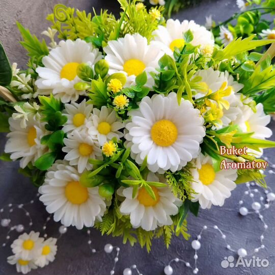 Букеты с ромашками, букет из мыла