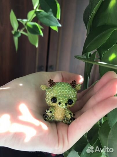 Амигуруми из бисера дракон