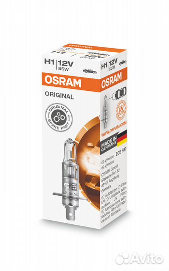 Лампа автомобильная H1 12V- 55W (P14,5s) (Osram)