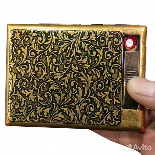 Портсигар с зажигалкой USB Винтаж