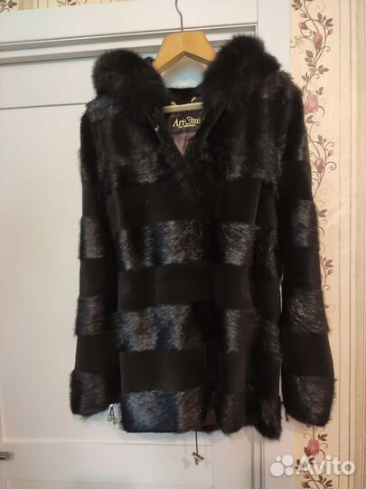 Новая шуба/полушубок из нутрии р. 46