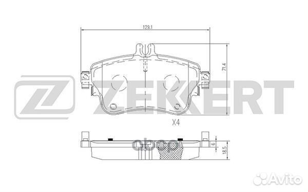 Колодки торм. диск. передн. MB A-Class (W176) 12